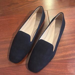 J.Crew suede navy loafers (new!)